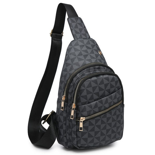 "Manulua" Monogram Sling Backpack