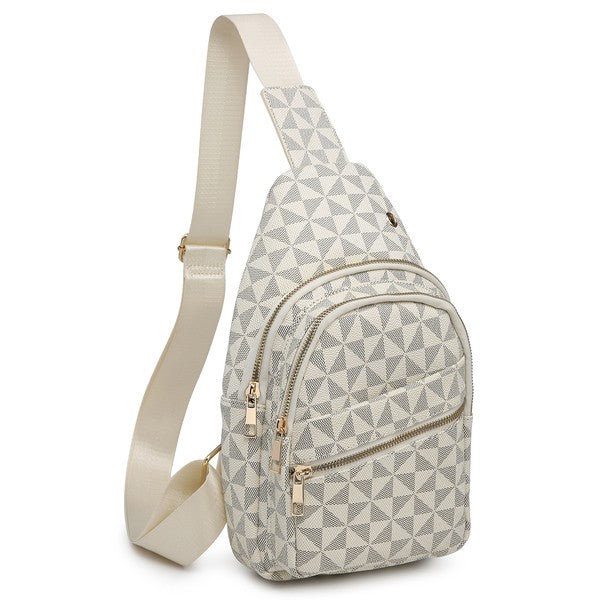 "Manulua" Monogram Sling Backpack