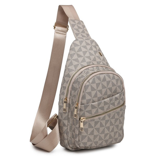 "Manulua" Monogram Sling Backpack