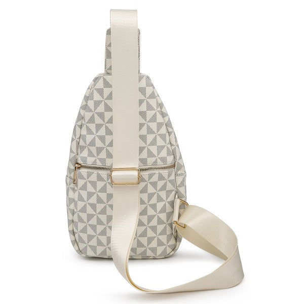 "Manulua" Monogram Sling Backpack