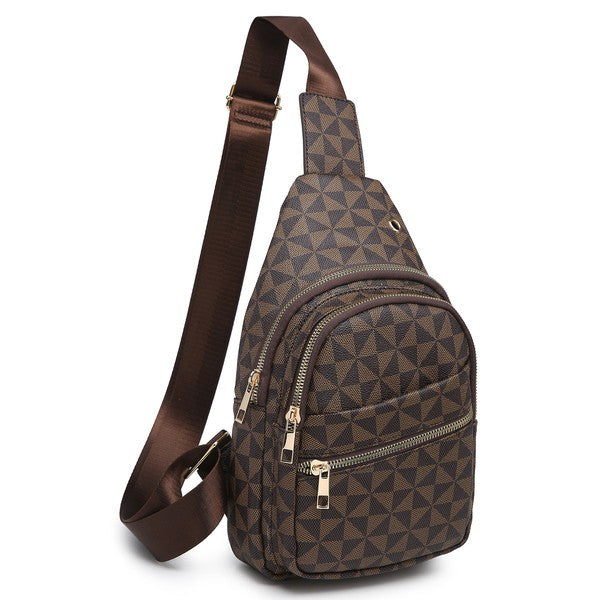 "Manulua" Monogram Sling Backpack