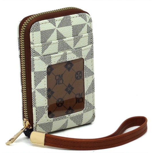 PM Monogram Accordion Card Holder Wallet Wristlet