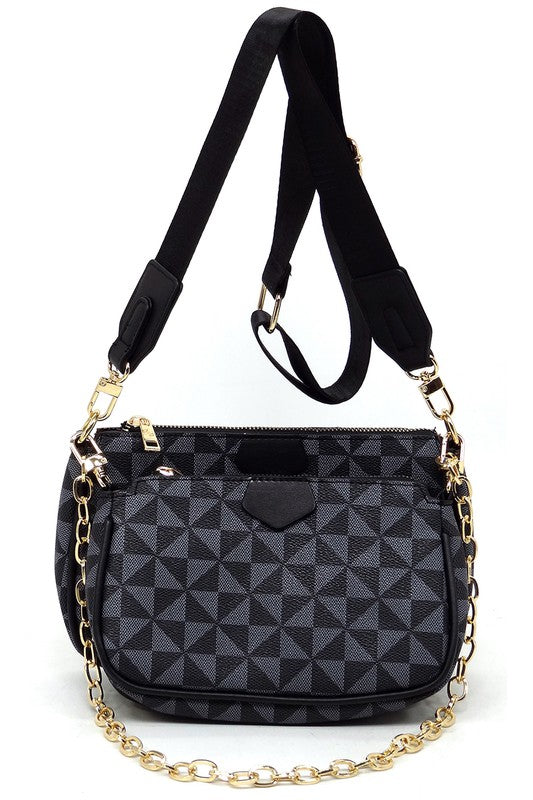 "Manulua"  Monogram 2-in-1 Crossbody Bag