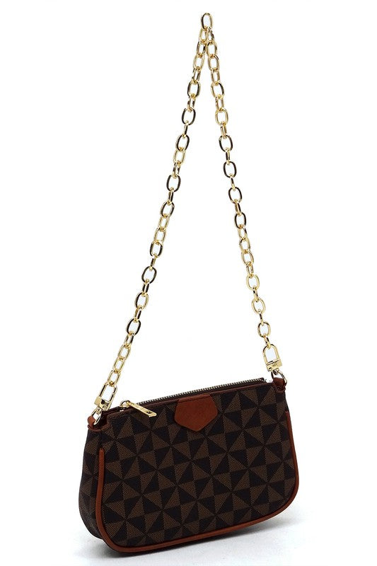 "Manulua"  Monogram 2-in-1 Crossbody Bag