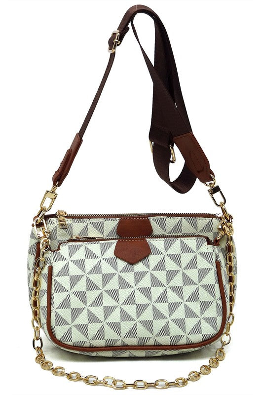 "Manulua"  Monogram 2-in-1 Crossbody Bag