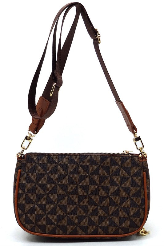 "Manulua"  Monogram 2-in-1 Crossbody Bag