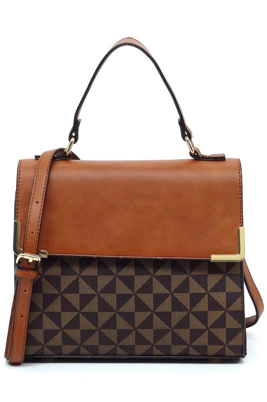 "Manulua"  Monogram Top Handle Satchel