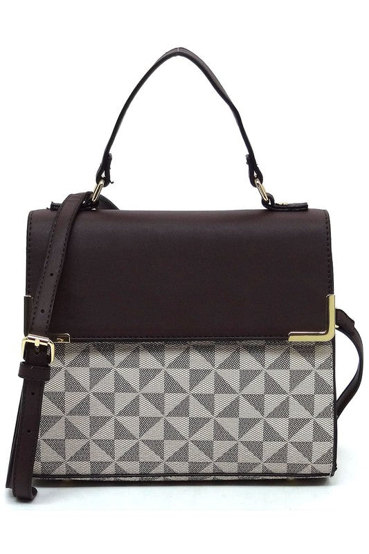 "Manulua"  Monogram Top Handle Satchel