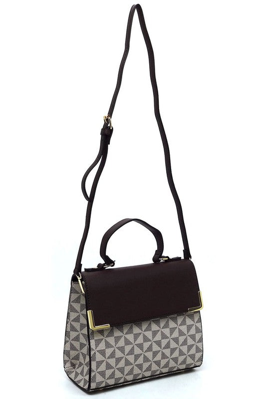 "Manulua"  Monogram Top Handle Satchel