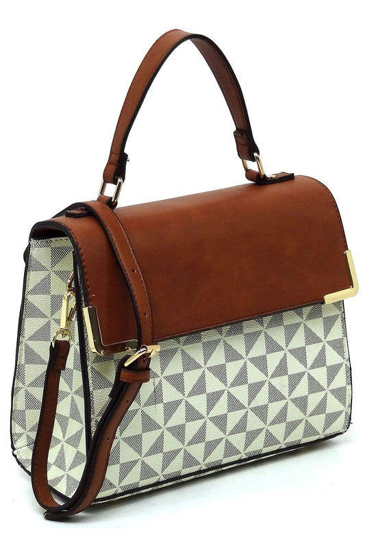 "Manulua"  Monogram Top Handle Satchel