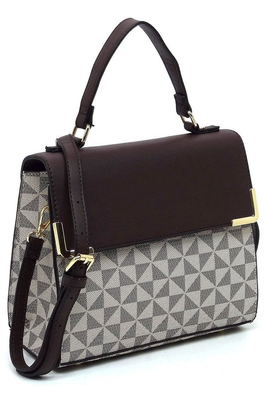 "Manulua"  Monogram Top Handle Satchel