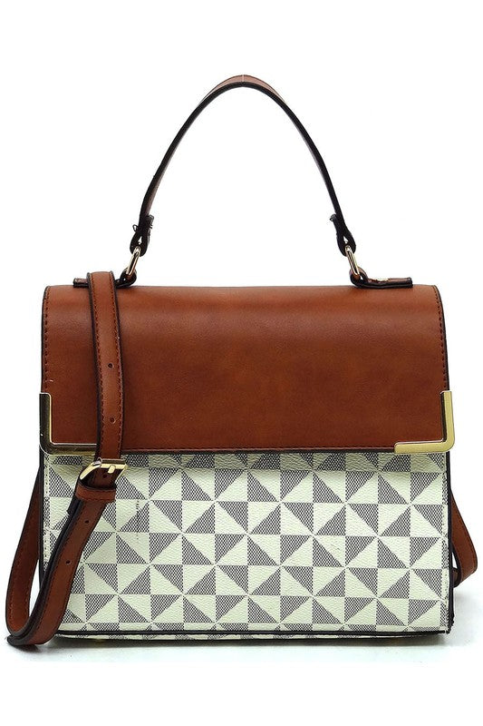 "Manulua"  Monogram Top Handle Satchel