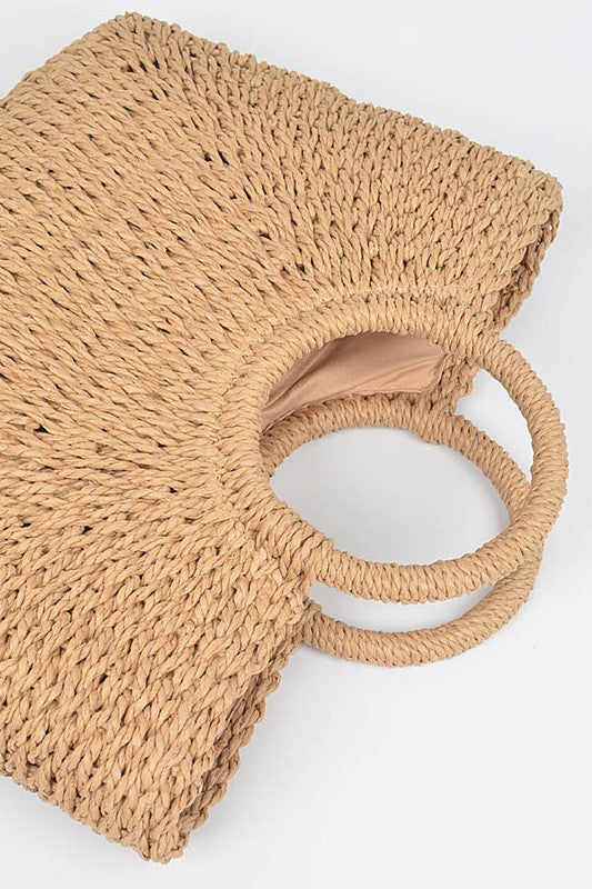 Straw Basket Weaved Summer Tote