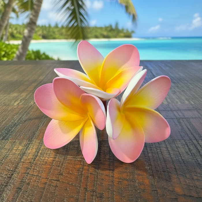 Pink Triple Plumeria Sei (11 cm)