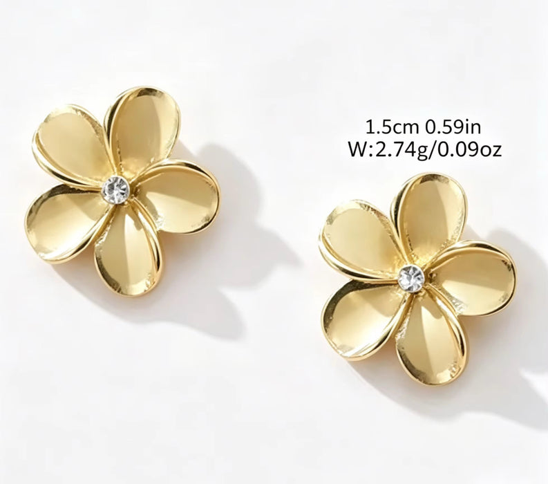 Plumeria Stud Earrings (size of a quarter)