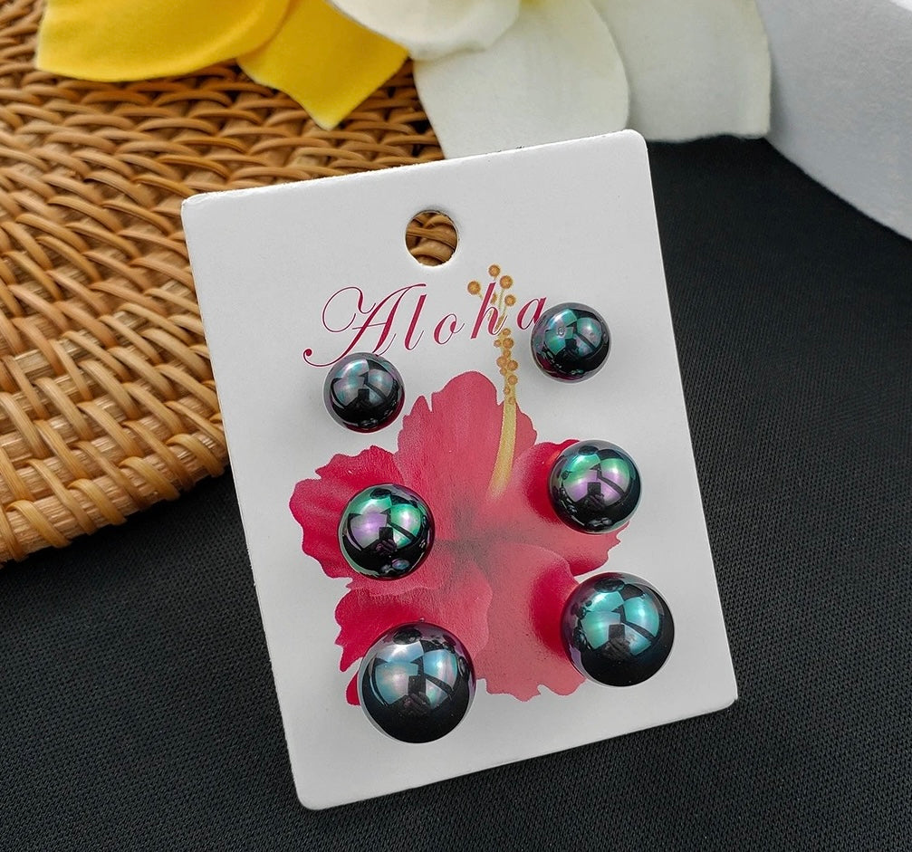 3 Pair Stud Earrings