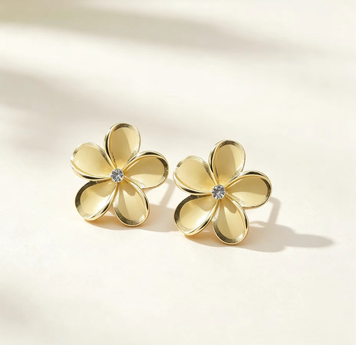 Plumeria Studs (size of a dime)