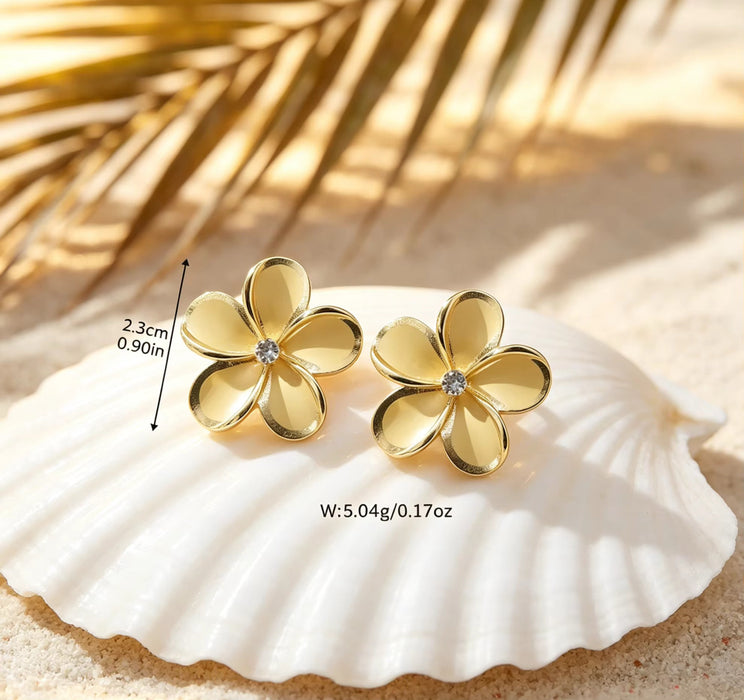 Plumeria Studs (size of a dime)