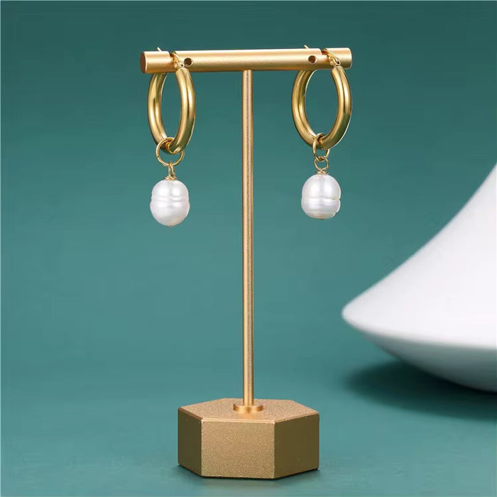 Salamasina Necklace and Earring Set (Natural Freshwater Pearls)